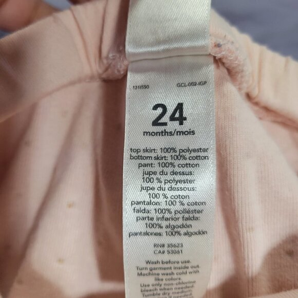 Carter's Girls Pink Multi-layered Tutu And Leggings Size 24M - Picture 2 of 6